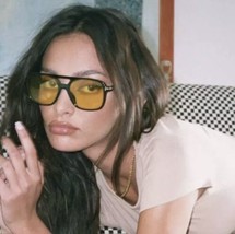 Vintage Square Sunglasses Women Retro Brand Mirror Sun Glasses Female Bl... - £12.93 GBP