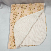 Ca&#39;Lillies 30x34&quot; Vintage Baby Blanket Chenille Floral Shabby Pink - £31.10 GBP