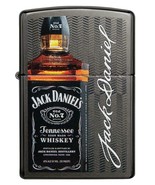 Zippo Lighter - Jack Daniel&#39;s Logo and Bottle Grey - 49321 - $42.73 CAD