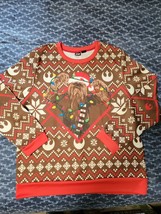 Star Wars Chewbacca Ugly Christmas Sweater Size 4xl gently used red brown white - £75.21 GBP