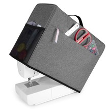 Sewing Machine Cover With Pockets, Dust Cover Compatible With Most Standard Sing - £26.61 GBP