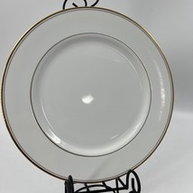 Essence by Brentwood 10 3/8 in Individual Rim Dinner Plate White Gold Tr... - $10.88