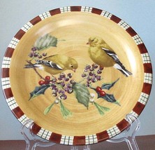 Lenox Winter Greetings Set Of 4 Everyday Goldfinch Salad Accent Plates 8.5&quot; New - £49.78 GBP