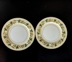 Noritake Dinner Plates M Made in Japan China Floral Gold Rim Lot of 2 - $46.73