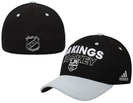 Los Angeles Kings NHL Adidas Black Two Tone Locker Room Hat Cap Men&#39;s Flex S/M - £13.36 GBP