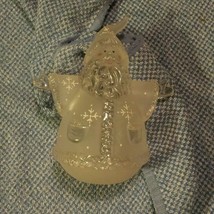 000 Clear Frosted Plastic Santa Snowman Decoration Winter Christmas - $6.50