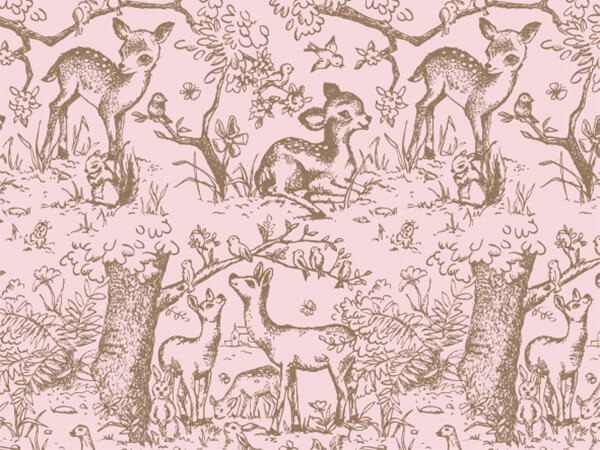 Pink Woodland Baby Forest Animals Tissue Paper 20x30&quot; Set of 12 Sheets - $7.43