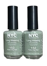 2X NYC LONG WEARING NAIL ENAMEL - Nail Polish Color #152 Tudor City Teal - £5.43 GBP