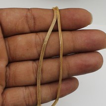 22k gold necklace chain, handmade indian chain necklace, 22kt Solid Yellow Gold  - £1,592.93 GBP