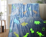 Dinosaur Blanket For Boys, Glow In The Dark Blanket For Kids, Toddler Bl... - $24.99