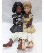 Vintage 1998 Tess And Tricia Figurine And Keepsake With Dangling Feet  - $49.49