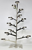 PartyLite Silver Snowflake Tealight Tree Centerpiece Rare Retired NIB P2... - $29.99