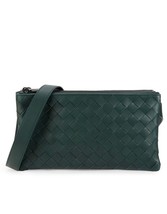 New Bottega Veneta  Intrecciato Green Leather Crossbody - £1,282.87 GBP