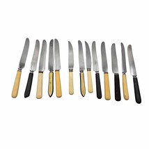 Bakelite Silverware Knives Mixed Lot 13 Various Colors Conditions Stainless - $223.49 MXN