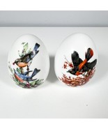 Vtg Avon Seasons Porcelain Eggs Robins Summer’s Song And Autumn Brings E... - £7.77 GBP