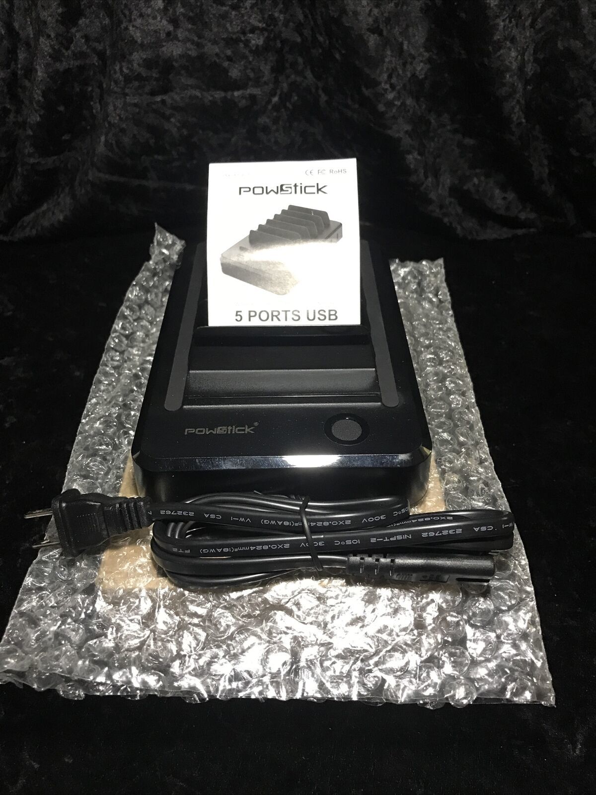 Powstick 5-port Usb Smart Charging Station For Phones And Tablets - $9.89