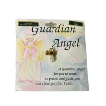 Guardian Angel Pin Brooch Birthstone July Ruby Genuine Austrian Crystal - £9.72 GBP