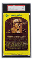 Warren Spahn Signed Slabbed Milwaukee Braves Hall of Fame Plaque Postcar... - £83.88 GBP