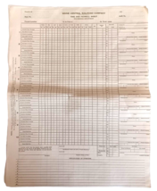 Vtg Maine Central Railroad Company Engineering Department Unused Payroll Sheet - £16.35 GBP