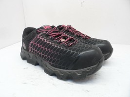 Timberland PRO Women&#39;s Powertrain Alloy-Toe Work Shoes A1RTM Black/Pink 9W - £45.83 GBP