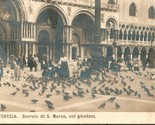 RPPC Venezia Venice - Scorcio di S. Marco, Coi Piccioni 1900s - Feeding ... - $14.80