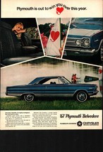 1967 Plymouth Belvedere Satellite -Sexy blond in backseat Vintage Car Ad b4 - £19.24 GBP