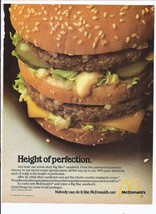 1980 McDonalds Print Ad Vintage Big Mac 8.5&quot; x 11&quot; - £15.43 GBP