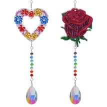 Sparkling Love Diamond Painting Window Hanging Ornament - Crystal Sun Catchers f - $27.71