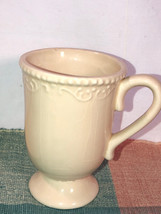 Cream Colored Scrolled Tea Mug - £11.93 GBP