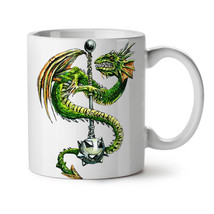 Dragon Mace Cool Fantasy NEW White Tea Coffee Mug 11 oz | Wellcoda - £12.64 GBP