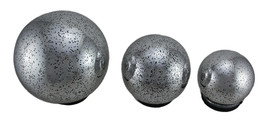 Scratch &amp; Dent 3 Piece LED Mercury Indoor Glass Gazing Ball Set - £33.19 GBP