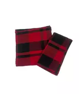 Ralph Lauren Jones Point Red Black Buffalo Plaid 2pc Napkin Set - $20.00