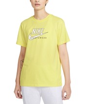Nike Womens Sportswear Heritage T-Shirt,It zitron/Cerulean/White/White,Medium - £34.99 GBP