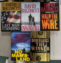 David Baldacci Hardcover Lot Walk The Wire Last Man Standing Winner Innocent x5 - $24.74