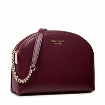 Kate Spade Spencer Burgundy Leather Double Zip Dome Crossbody K4562 NWT ... - $98.98