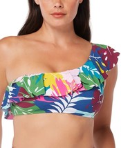 Bleu Rod Beattie Ohe Shoulder Cropped Bikini Top Size 8 Floral Tropical ... - $59.35