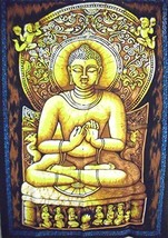 Hand Painted Buddha Poster Tapestry, Indian Poster, Religious Wall Art, ... - $17.63