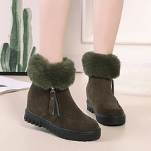 Winter Boots Wedge Heels Shoes Women Platform Chunky Boots Warm Ankle Booties Su - £28.10 GBP