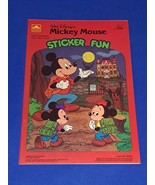 Mickey Mouse Haunted House Sticker Fun Book 1983 Golden [NEW &amp; UNUSED] - $18.00