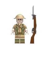 WW2 British SAS Soldier Minifigure with Rifle and Helmet - $6.31 CAD