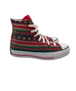 Converse Chuck Taylor All Stars Christmas Wrapping Shoes Red High Womens 5 - £77.86 GBP