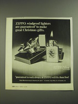 1974 Zippo Lighter Ad - Zippo lighters are guaranteed to make great gifts - $18.49