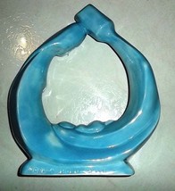 1991 Vintage Delta Mold Ceramic Pottery Art Untitled &quot;Family Union&quot; Turquoise Bl - £67.64 GBP