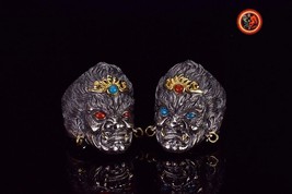 Acala Buddha ring. Japanese Vajrayana Buddhism, Shingon. 925 silver, copper - $3,422.89 MXN