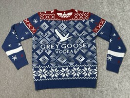 Grey Goose Vodka Sweater Adult Medium Blue Christmas Winter Party Ugly B... - $34.64