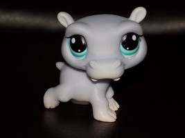 Littlest Pet Shop Lavendar Hippo Blue Eyes EUC HTF - £10.50 GBP