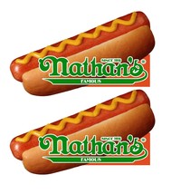 2x Nathan&#39;s HOT DOGS DECAL Dog Concession Food Truck Vinyl Decal - FREE ... - £7.86 GBP+