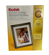 Kodak Ultra Premium Inkjet Photo Paper, High Gloss, Package of 50 Sheets, New - $18.80