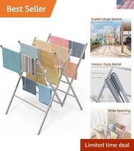 Oversized Metal Drying Rack, Silver - $84.10