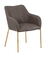 LeisureMod Dining Chair Upholstered in Velvet/Leather/Boucle with Padded... - $479.66 CAD